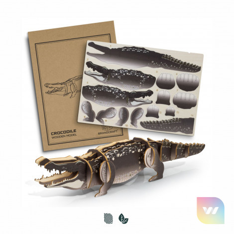 124045 - BRANDCRAFT Crocodile Wooden Model
