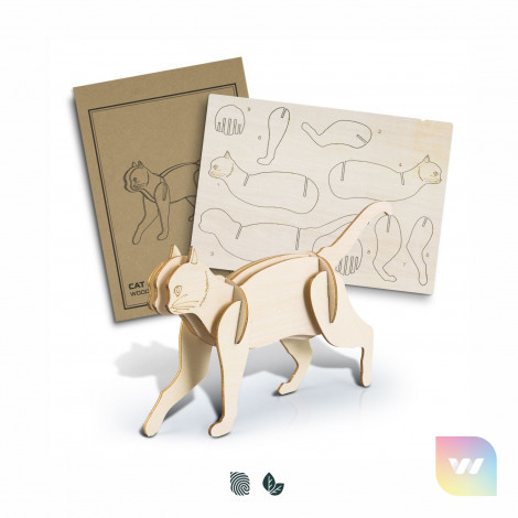 124043 - BRANDCRAFT Cat Wooden Model