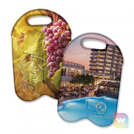 110499 - Neoprene Double Wine Cooler Bag - Full Colour