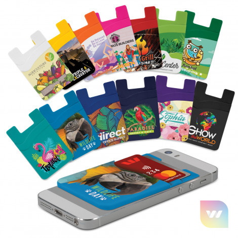 118674 - Dual Silicone Phone Wallet - Full Colour