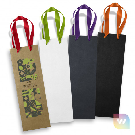 125055 - Champagne Ribbon Handle Paper Bag