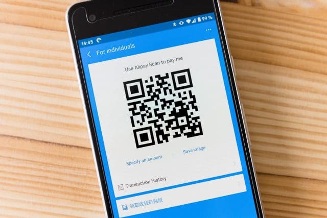QR code on mobile