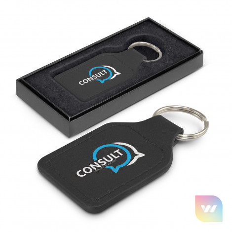 116758 - Prince Leather Key Ring - Square