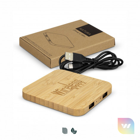 126409 - NATURA Bamboo Wireless Fast Charging Hub