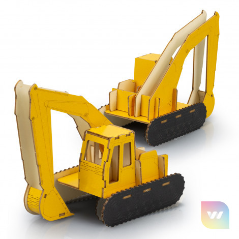 124035 - BRANDCRAFT Excavator Wooden Model
