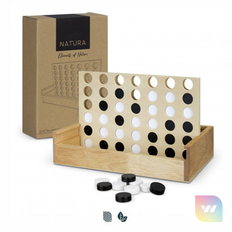 128885 - NATURA Quattro Wooden Four-in-a-Row Game