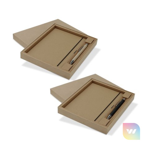 129676 - Kraft Notebook and Pen Gift Set