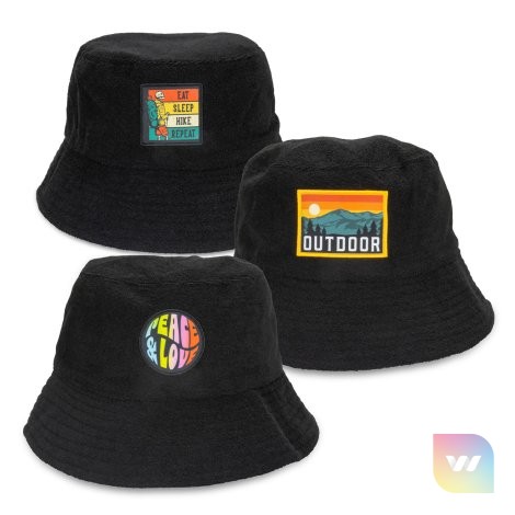 129723 - Terry Towelling Bucket Hat with Full Colour Patch
