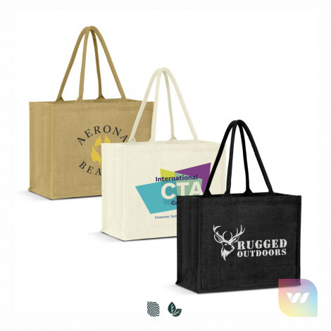 115325 - Torino Jute Tote Bag - Colour Match