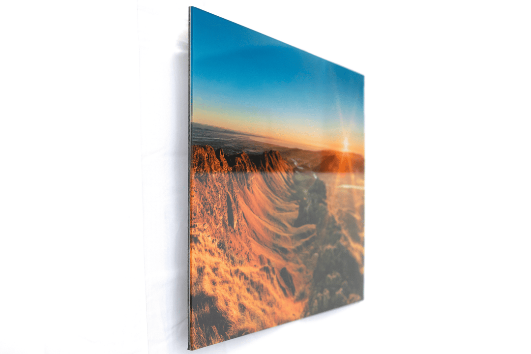 Side view of acrylic print