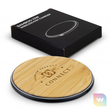 125555 - Bamboo 15W Wireless Fast Charger