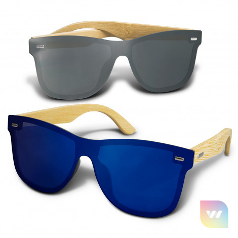120343 - Ryder Mirror Lens Sunglasses - Bamboo