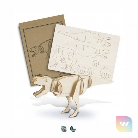 124055 - BRANDCRAFT Tyrannosaurus Rex Wooden Model