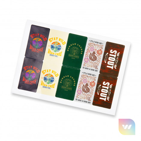 127922 - Sticker Sheet 88 x 50mm Rectangle - Gloss