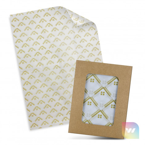 127812 - Custom Tissue Paper with Envelope - White