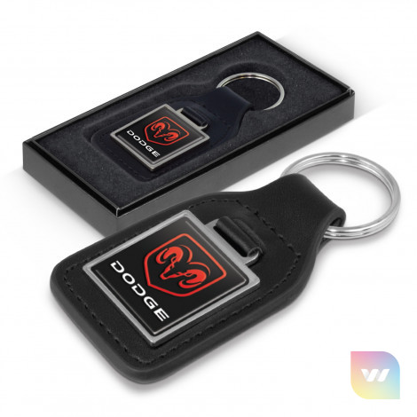 108597 - Baron Leather Key Ring - Square