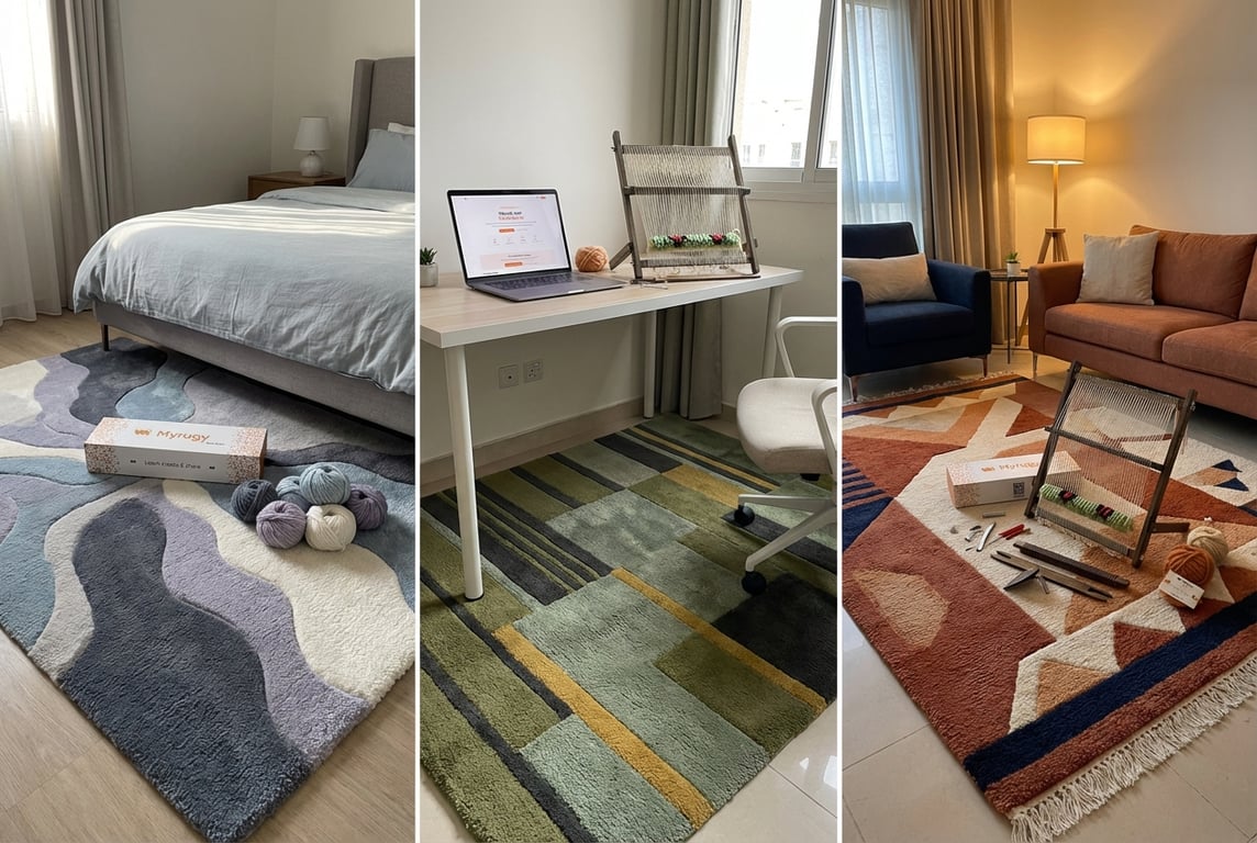 MyRugy rugs: bedroom, office, living room palettes