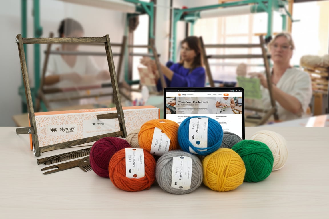 Variety of MyRugy Wool colors showcasing texture and matte finish