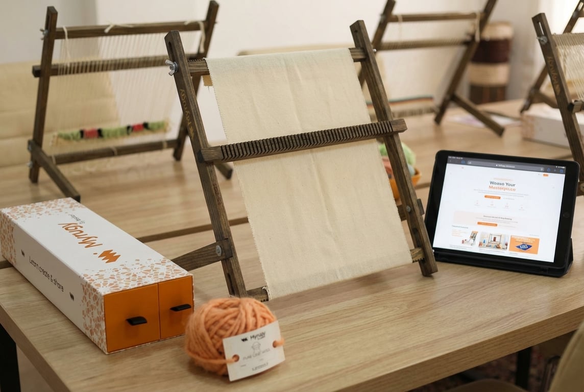 MyRugy Loom: Durable, adjustable frame for rug making and weaving.