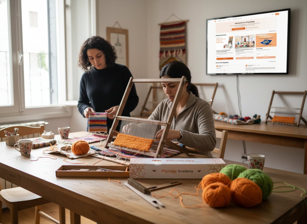 MyRugy Wool bloom: expanded fibers creating dense rug texture