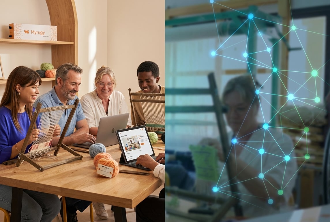 MyRugy Academy online weaving tutorial promotes mindfulness and community.