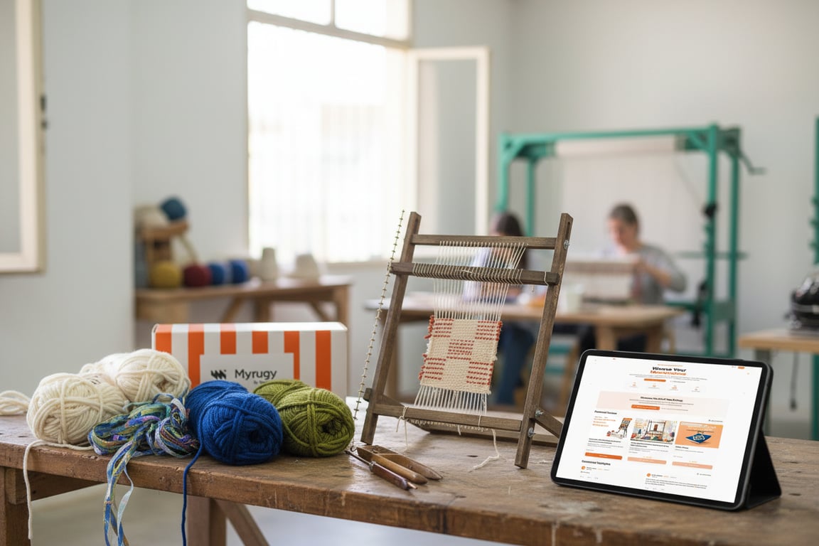 Selection of MyRugy wool packs showcasing different textures and colors.