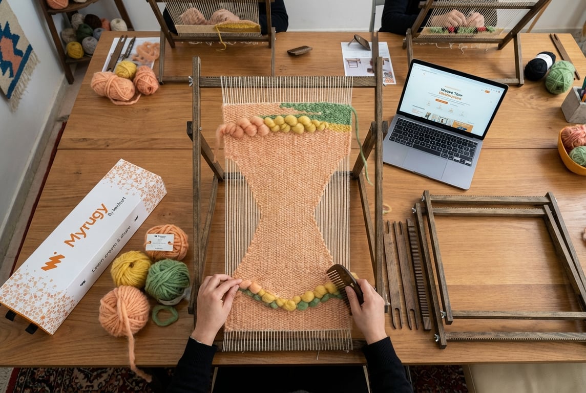 Hourglass effect in weaving, showing the 'bubble technique' to fix it.