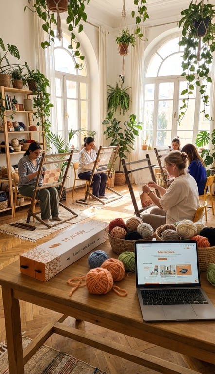 MyRugy Workshop Studio retreat offers an immersive weaving experience.