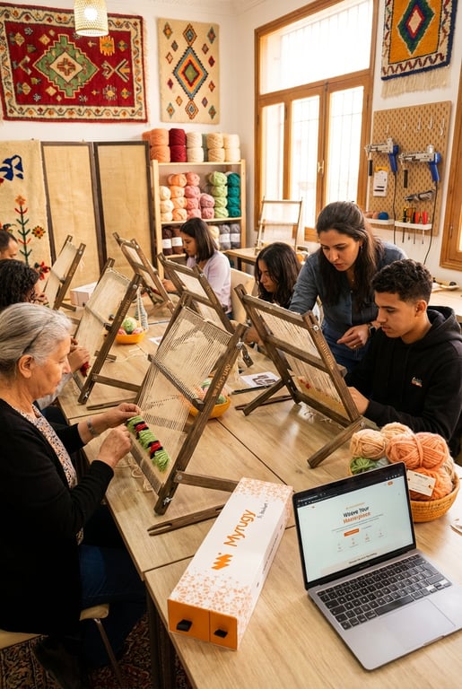 MyRugy Workshop Studio: a creative community learning rug making.