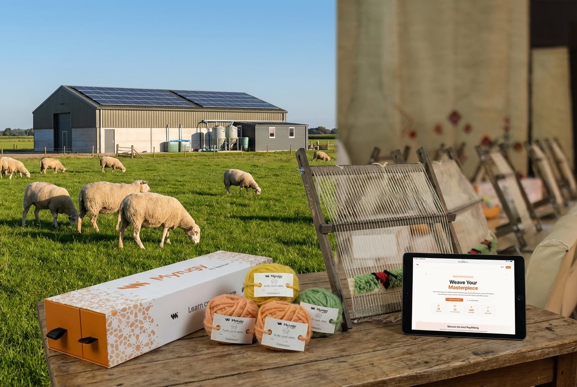 Ethically sourced wool from happy sheep in a sustainable environment.