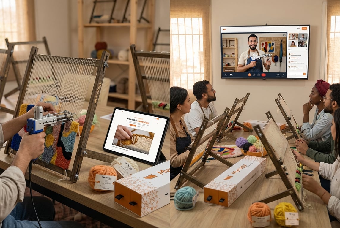 MyRugy Academy: Learn rug tufting with tutorials and live mentorship.