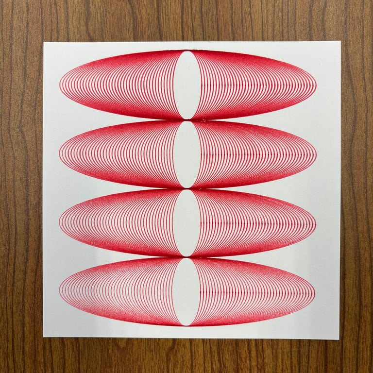 Finished paper relief work