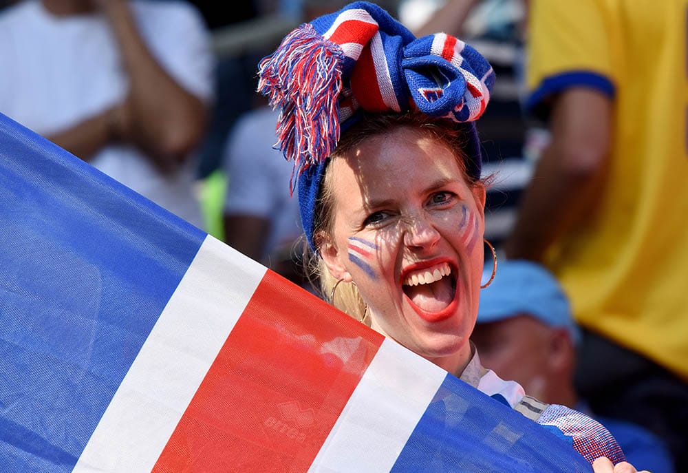 Beautiful lady fan from Iceland during FIFA World Cup 2018 match Argentina vs Iceland.