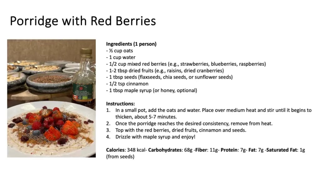 Porridge with Red Berries Recipe