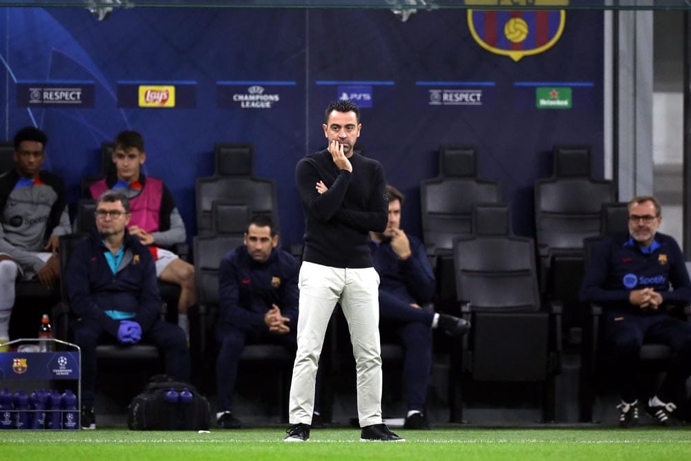 Milan,,Italy,-,October,4,,2022:,Xavi,Hernandez,Head,Coach