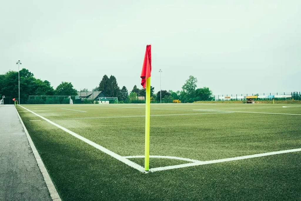 Corner Flag on a Football Pitch