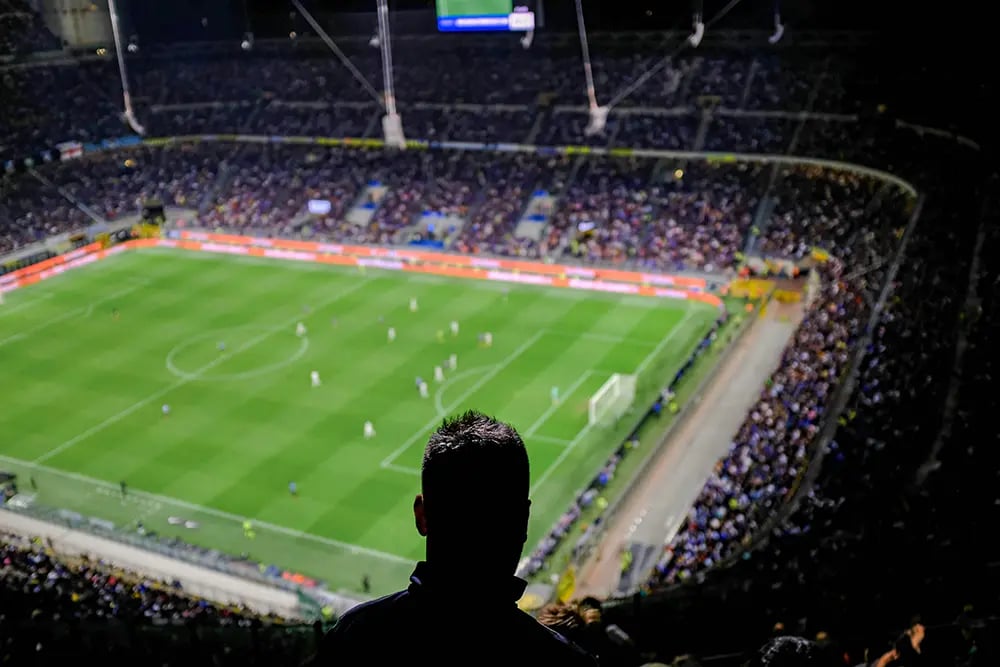 soccer match at night