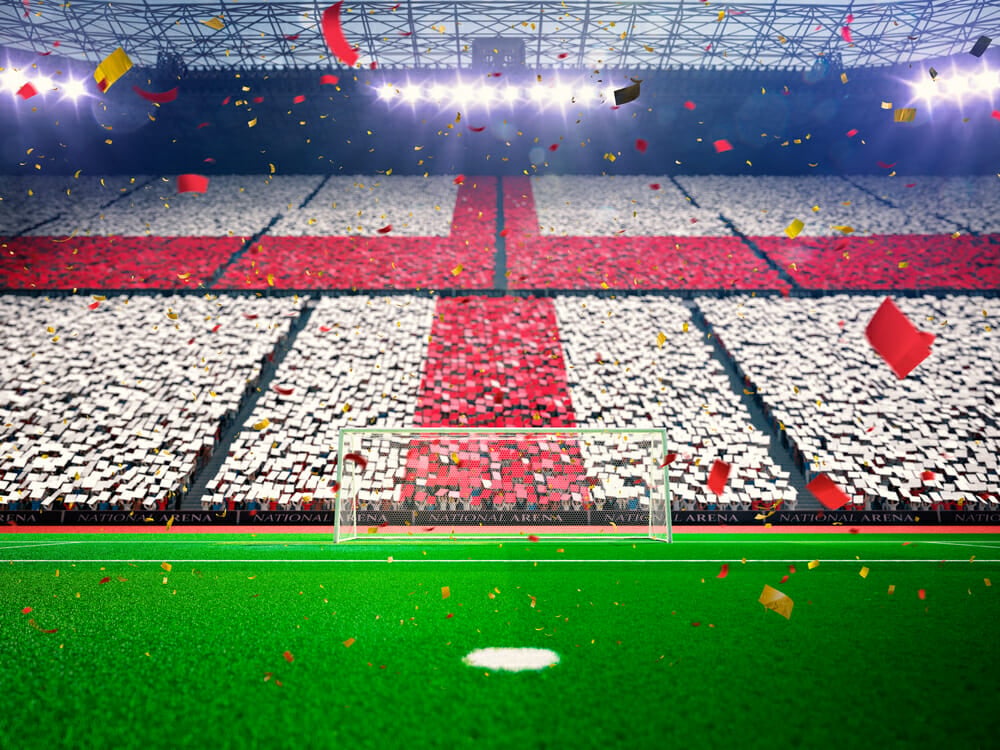 Flag,England,Of,Fans!,Evening,Stadium,Arena,Soccer,Field,Championship