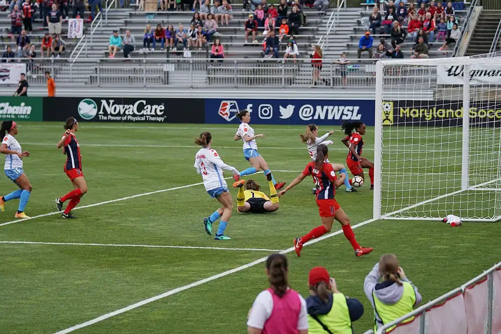 Womens soccer match