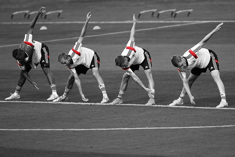 Germany Players Stretching