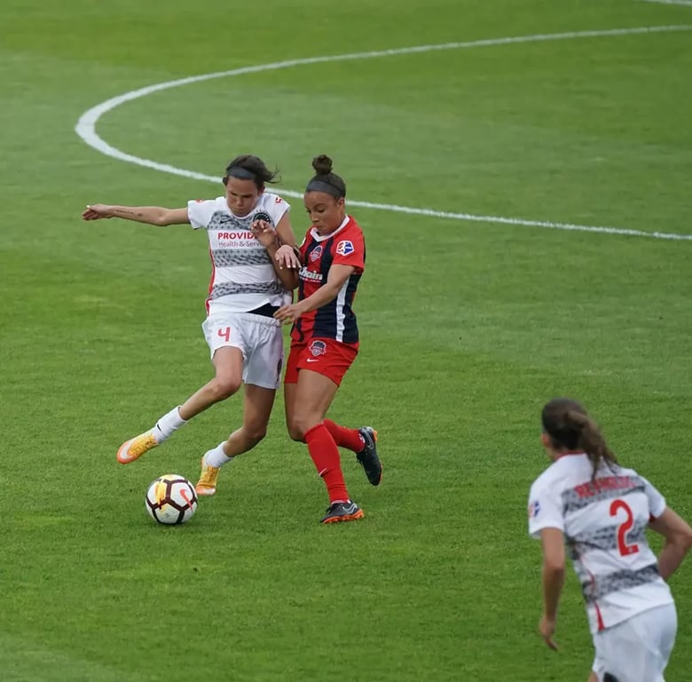 A women's professional football match