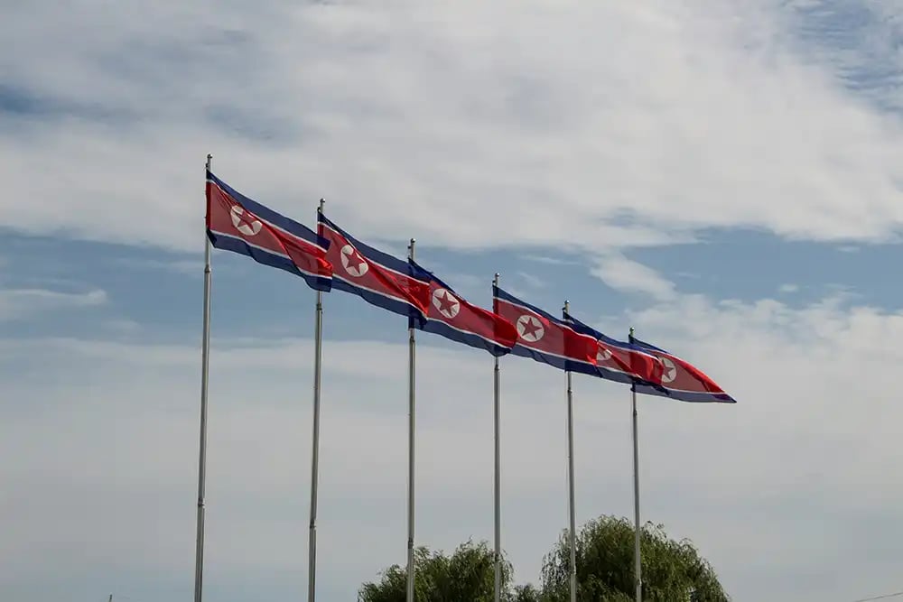 North Korean Flags