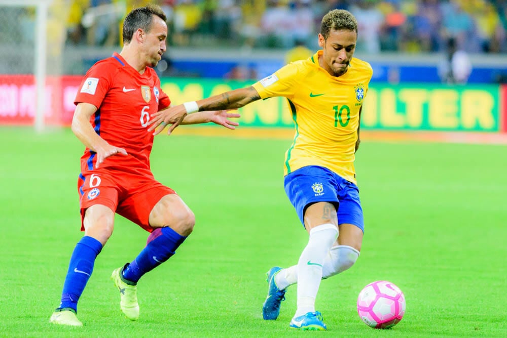 The match between Brazil and Chile for the 2018 FIFA World Cup Russia Qualifier at Allianz Parque Stadium on October 10, 2017 in Sao Paulo, Brazil.