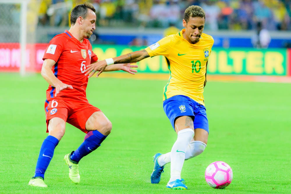 The match between Brazil and Chile for the 2018 FIFA World Cup Russia Qualifier at Allianz Parque Stadium on October 10, 2017 in Sao Paulo, Brazil.