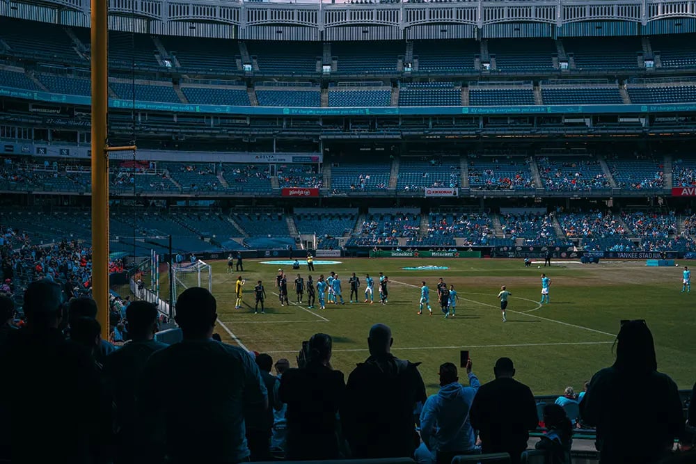 MLS soccer match at Yankee stadium