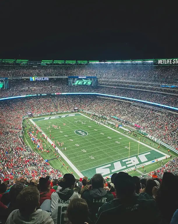 American Football Game at Night