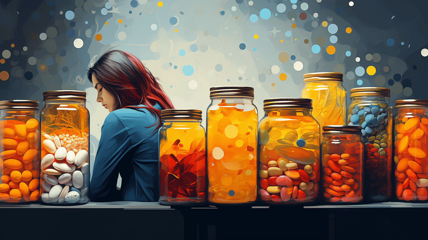 abstract image of a patient experiencing side effect