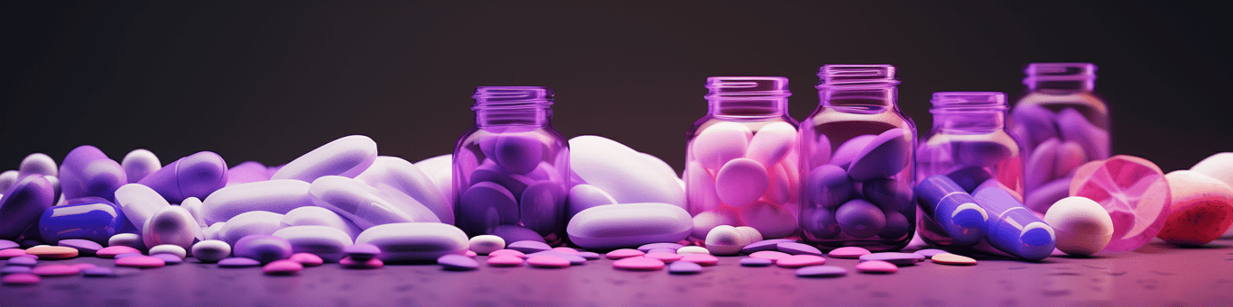 image of different drug pills on a surface