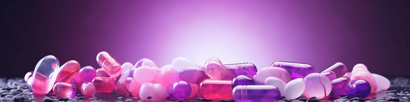 image of different drug pills on a surface