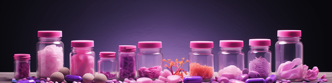 image of different drug pills on a surface